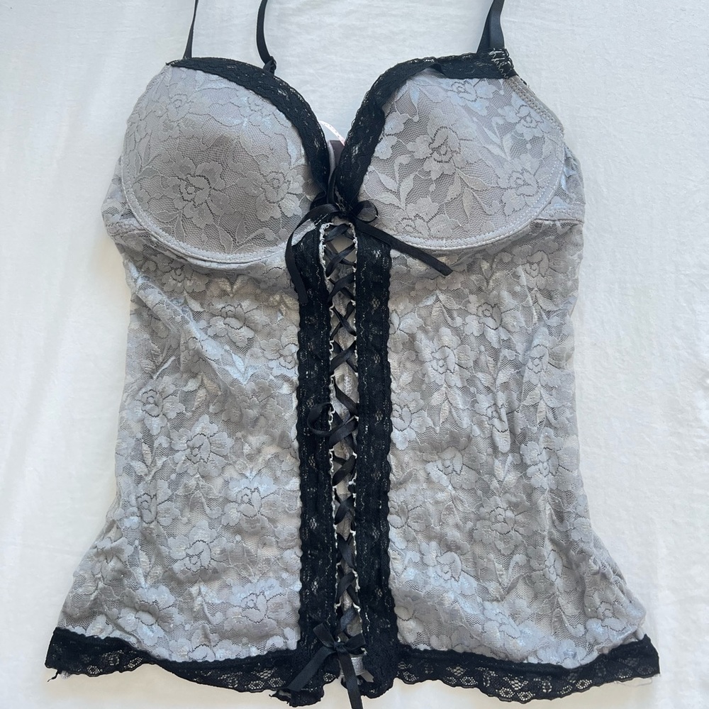 Grey Lingerie Top